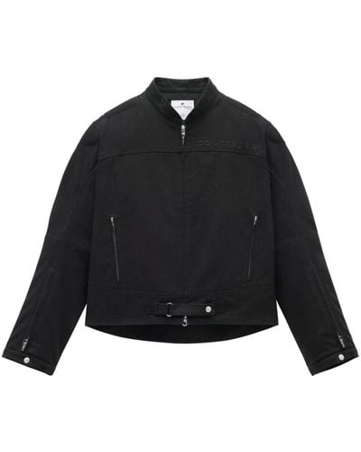 Courreges Racer Padded Cotton Jacket - Black