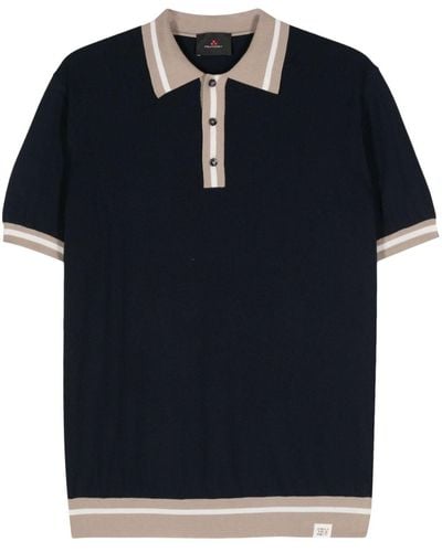 Peuterey Rolle Striped-borders Polo Shirt - Blue