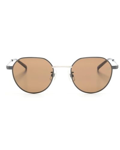 Dunhill Round-frame Metal Sunglasses - Natural