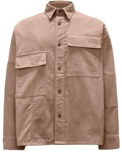 JW Anderson Patchwork-design Cotton Shirt - Brown