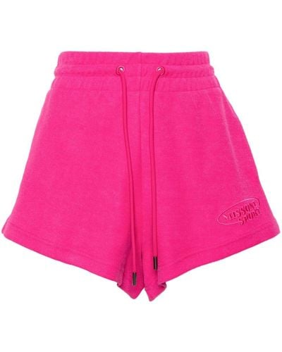 Missoni Logo-embroidered Cotton Shorts - Pink