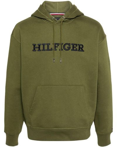 Tommy Hilfiger Logo-embroidered Hoodie - Green