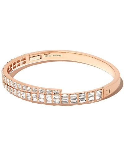 Anita Ko 18kt Rose Gold Coil Diamond Bracelet - Pink