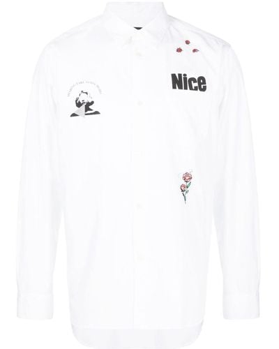 Undercover Patch-detail Cotton Shirt - White