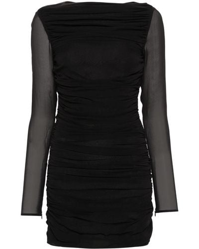 ANDAMANE Petra Ruched Mini Dress - Black