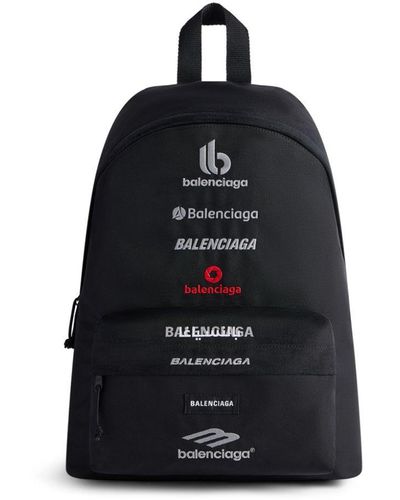 Balenciaga Explorer Rucksack mit Logo-Stickerei - Schwarz