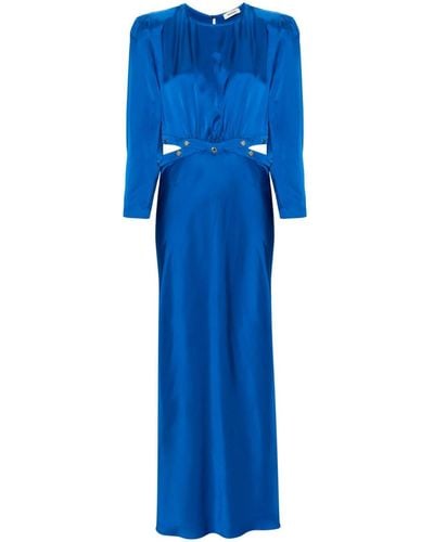 Sandro Stud-detailing Cut-out Maxi Dress - Blue
