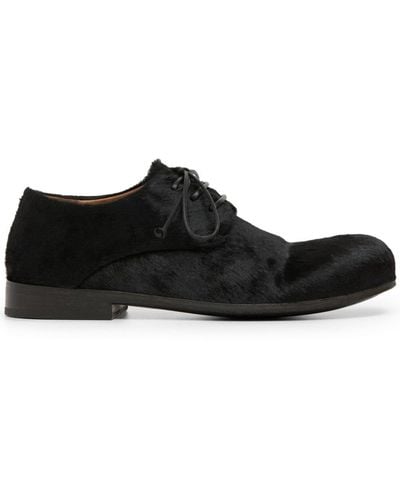 Marsèll Calf Hair Leather Derby Shoes - Black
