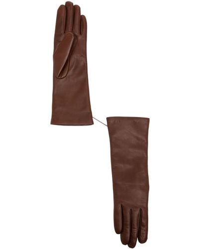 Agnelle Christina Long Leather Gloves - White
