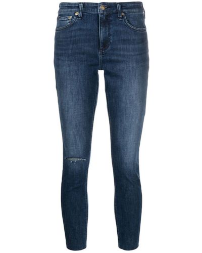 Rag & Bone Halbhohe Cate Skinny-Jeans - Blau