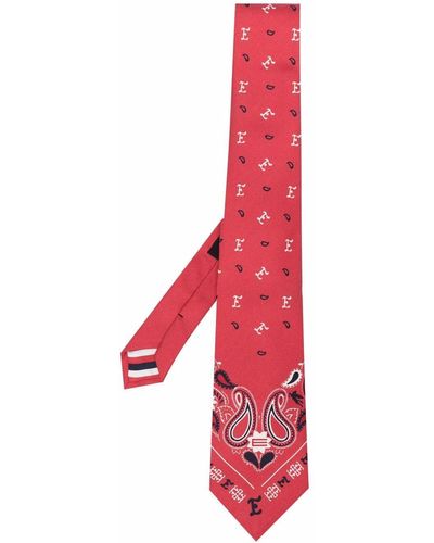 Etro Cravatta con stampa paisley - Rosso