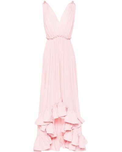 Lanvin Abendkleid mit Rüschen - Pink
