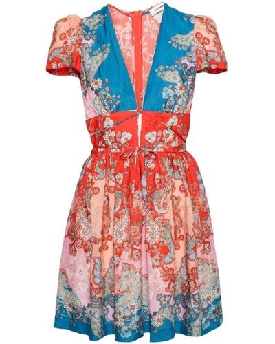 Sandro Mini-jurk Met Bloemenprint - Rood