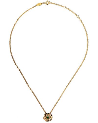 Aurelie Bidermann 18kt Yellow Gold Tsavorite Bouquet Pendant Necklace - Metallic