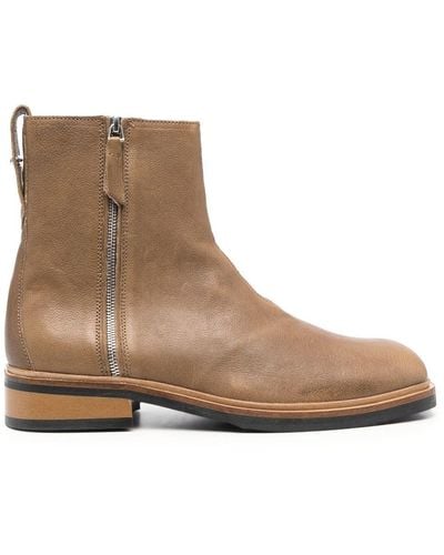 Our Legacy Side-zip Leather Ankle Boots - Brown