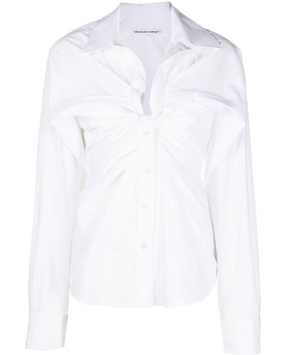 Alexander Wang Open Twisted Cotton Shirt - White
