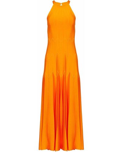 Carolina Herrera ジグザグニット ドレス - オレンジ