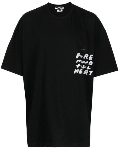COMME DES GARÇON BLACK T-shirt en coton à imprimé graphique - Noir