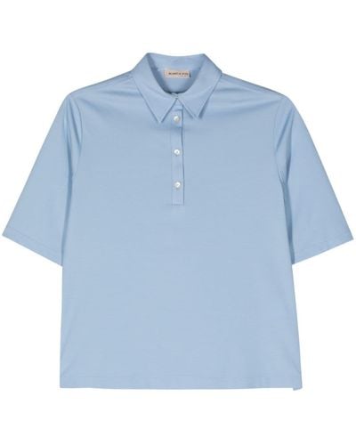 Blanca Vita Kurzärmeliges Platy Poloshirt - Blau