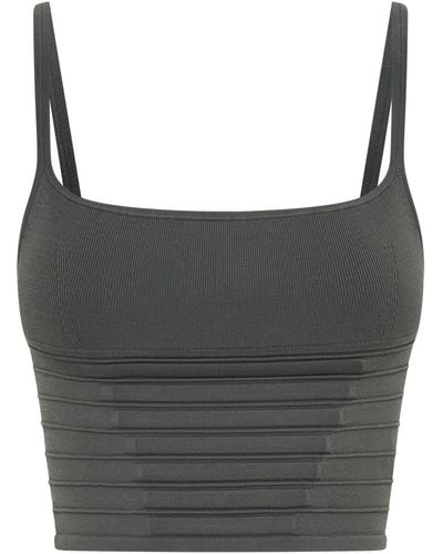 Dion Lee Ventral Compact Cropped Top - Grey