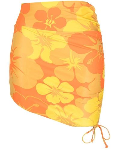 Faithfull The Brand Noa Floral Beach Skirt - Yellow