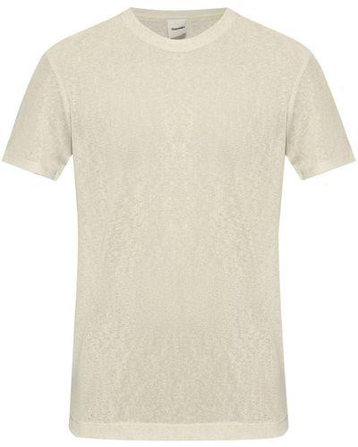 Nanushka Round Neck T-shirt - Natural
