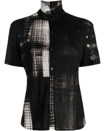 Y's Yohji Yamamoto Shirt Met Print - Zwart