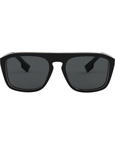 Burberry Gafas de sol oversize con montura cuadrada - Negro