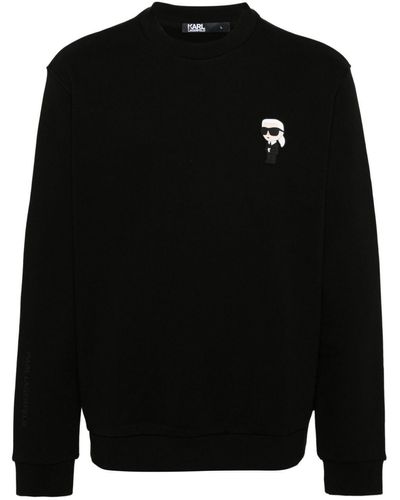 Karl Lagerfeld Sweatshirt mit Ikonik Karl-Motiv - Schwarz