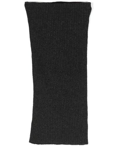 Barrie Cashmere Ribbed Snood - Black