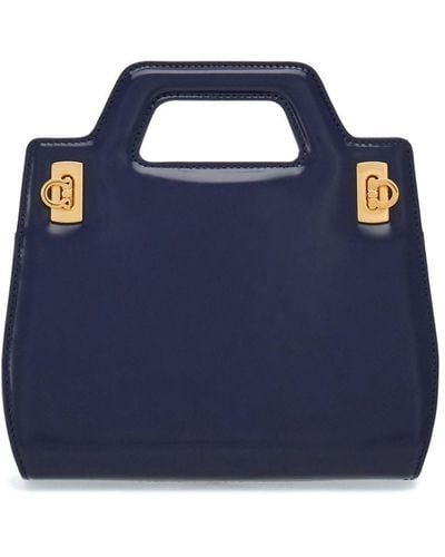 Ferragamo Wanda Gancini-buckle Mini Bag - Blue