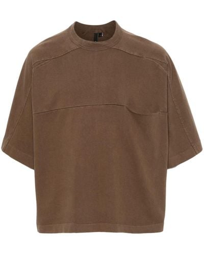 Entire studios Paneled Organic-cotton T-shirt - Brown