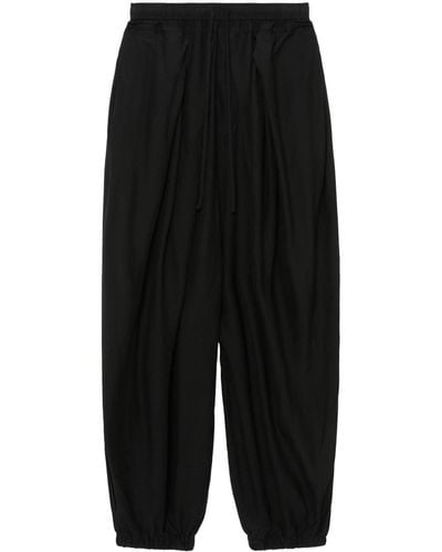 Julius Drawstring-waist Wide-leg Trousers - Black