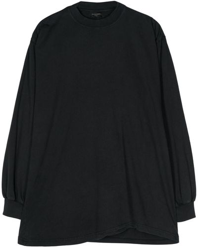 Balenciaga Logo-print Long-sleeve T-shirt - Black