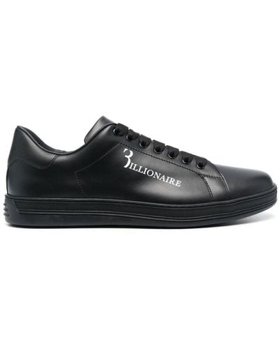 Billionaire Logo-print Low-top Sneakers - Black