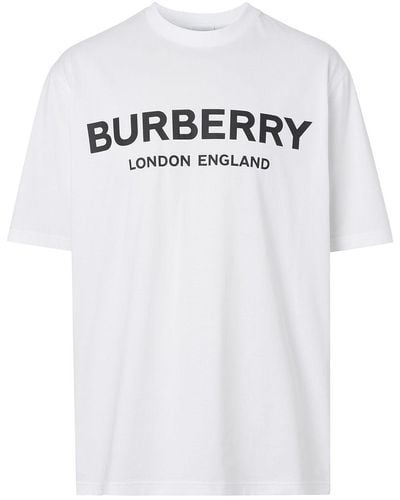Burberry Baumwoll-T-Shirt mit -Logo - Weiß