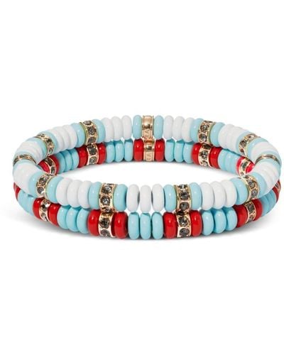 Roxanne Assoulin The Independent Beaded Bracelet (set Of Two) - White