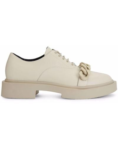 Giuseppe Zanotti Adric Chain-trim Lace-up Shoes - White