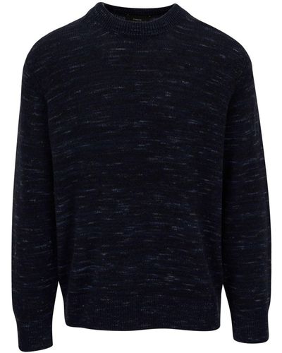 Vince Mélange-effect Cashmere-wool Sweater - Blue