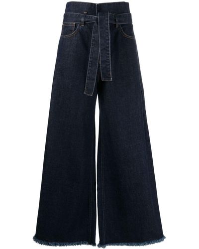 Societe Anonyme Belted Straight Jeans - Blue