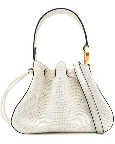 Oscar de la Renta Drawstring-fastening Bucket Bag - White