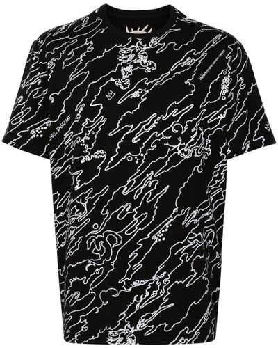 Maharishi Graphic-print Cotton T-shirt - Black