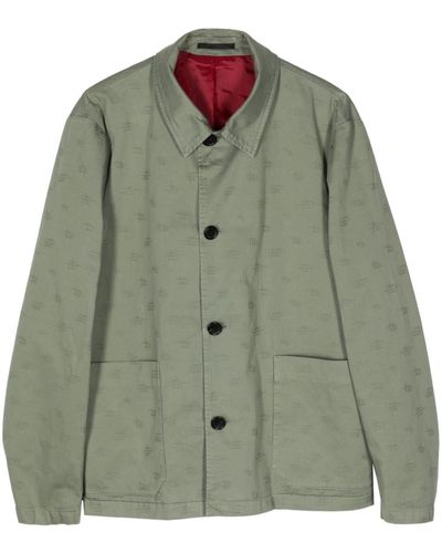 PS by Paul Smith Cotton Jacquard Shirt-Jacket - Green