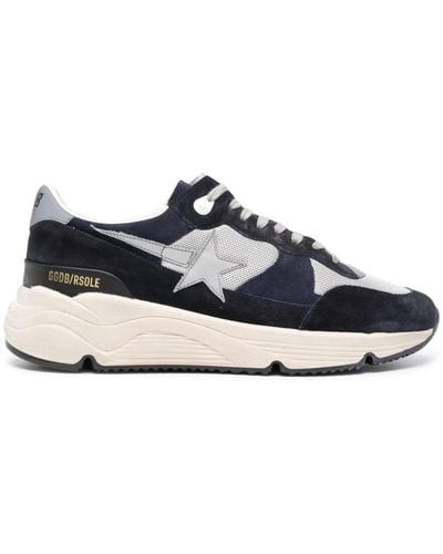 Golden Goose Running Sole Paneled Sneakers - Blue