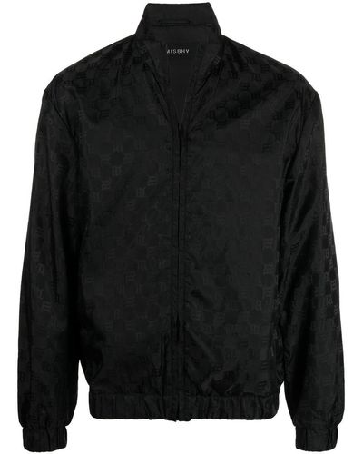 MISBHV Veste zippée à motif monogrammé - Noir