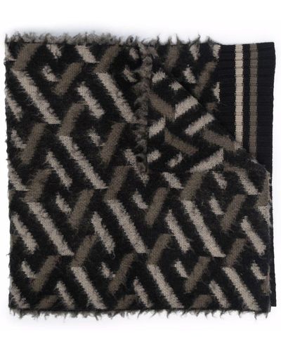 Versace Schal mit geometrischem Muster - Schwarz