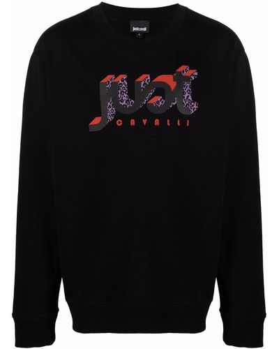 Just Cavalli Sweater Met Logo - Zwart
