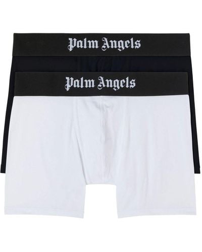 Palm Angels Twee Boxershorts Met Logoband - Zwart