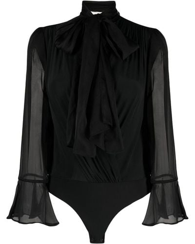 Pinko Body chiffon con fiocco - Nero