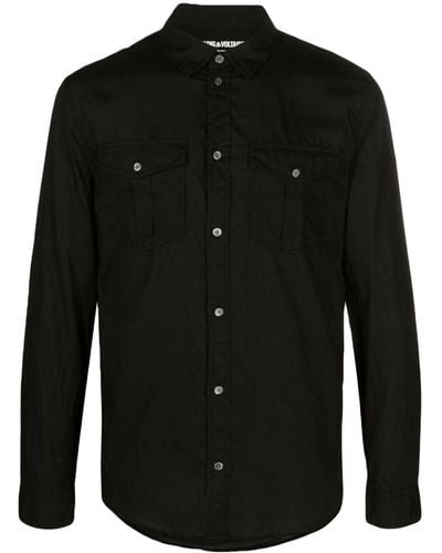 Zadig & Voltaire Thibaut Organic Cotton Shirt - Black
